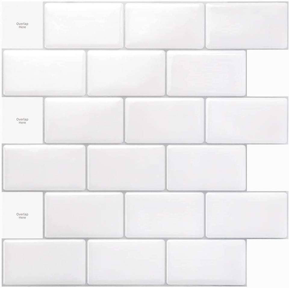 Art3d faux tile backsplash