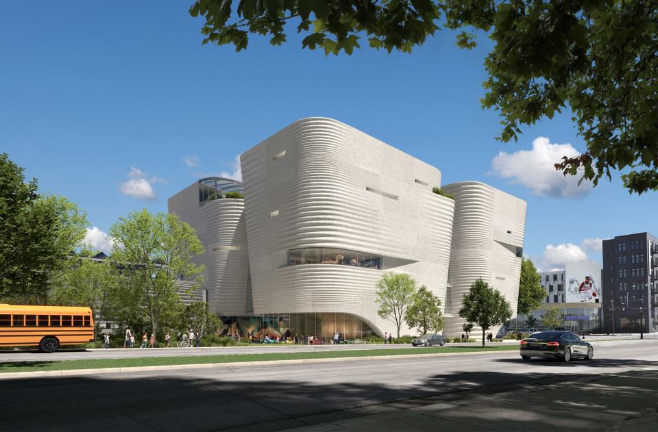 Milwaukee Public Museum's new downtown building will be a primarily concrete and glass structure.