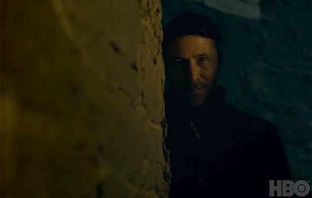 Littlefinger is scheming once again. Source: HBO