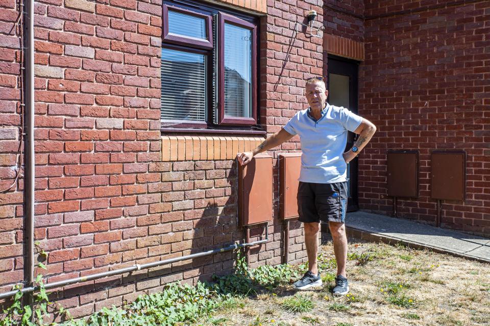 Steve Owens stands beside where the bench was. (BNPS)