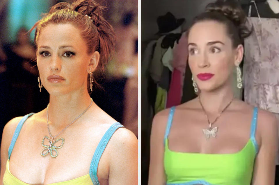 Jennifer Garner in the movie; Christa B Allen at 30