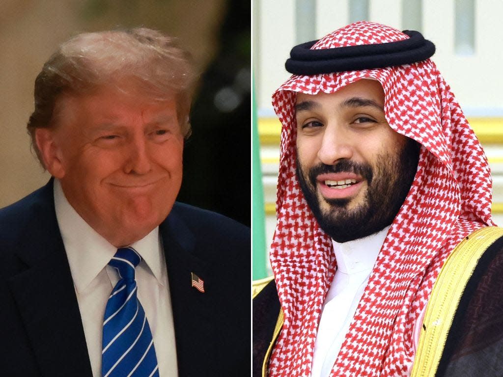 Former President Donald Trump (left) and Saudi Crown Prince Mohammed bin Salman (right).