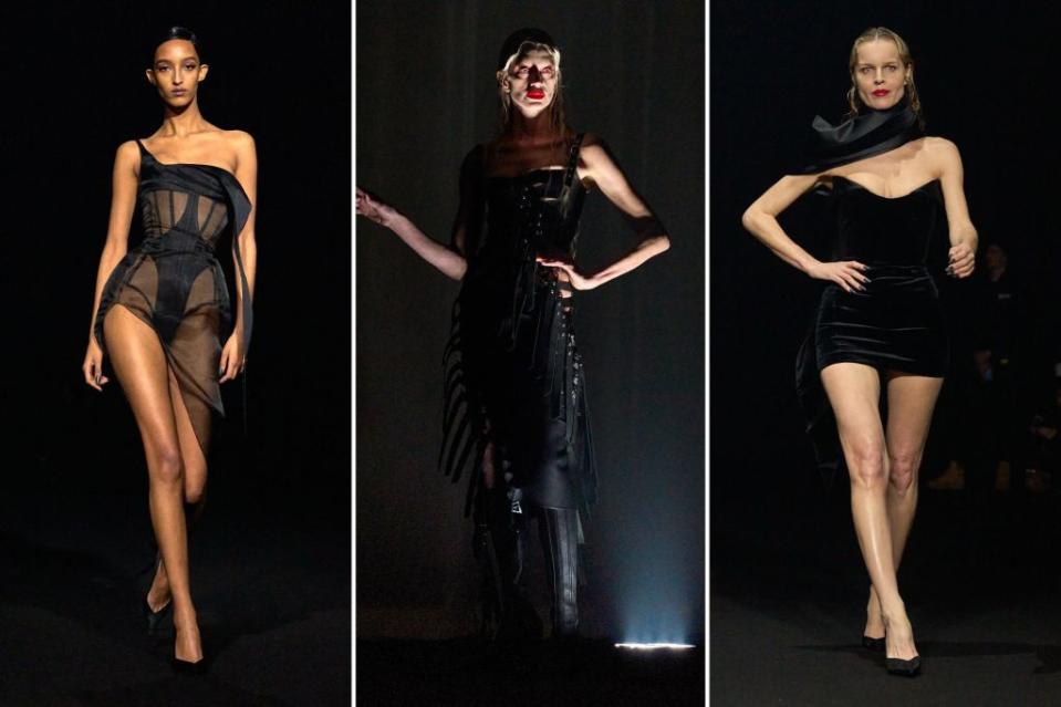 Hot on the heels of major moments from Julia Fox and Zendaya, Mugler created magic with romantic silhouettes in Paris. Images: Mugler