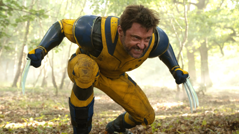 Hugh Jackman delivers plenty of bloodshed in his return for Deadpool and Wolverine. (Marvel Studios/Disney)