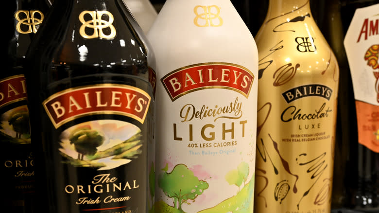 Bottles of Baileys Irish Cream