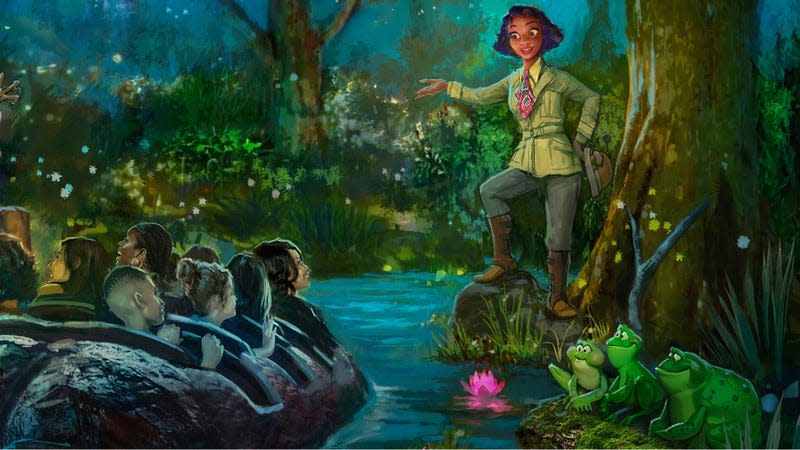 Tiana's Bayou Adventure show scene