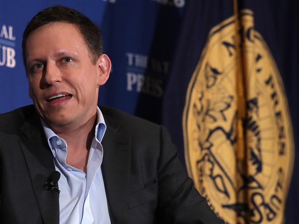 Peter Thiel pictured in at the National Press Club on 31 October, 2016 in Washington, DC (Getty Images)