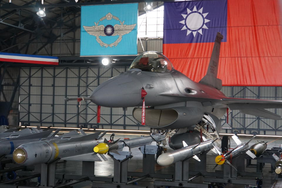 ▲空軍嘉義基地升級型F-16V戰機。（圖／記者呂炯昌攝）