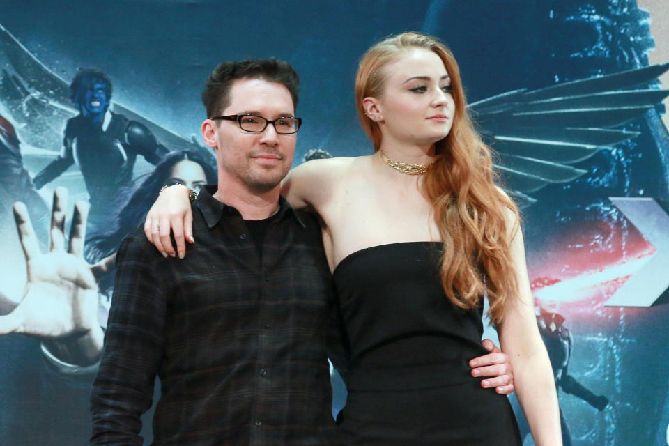 BEIJING, CHINA - MAY 18:  (CHINA OUT) British actress Sophie Turner and American director and producer Bryan Singer attend Tsinghua campus visit for new movie "X-Men: Apocalypse" on May 18, 2016 in Beijing, China.  (Photo by VCG/VCG via Getty Images)