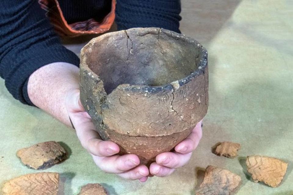 The researchers found five burial urns but they did not contain any human remains.