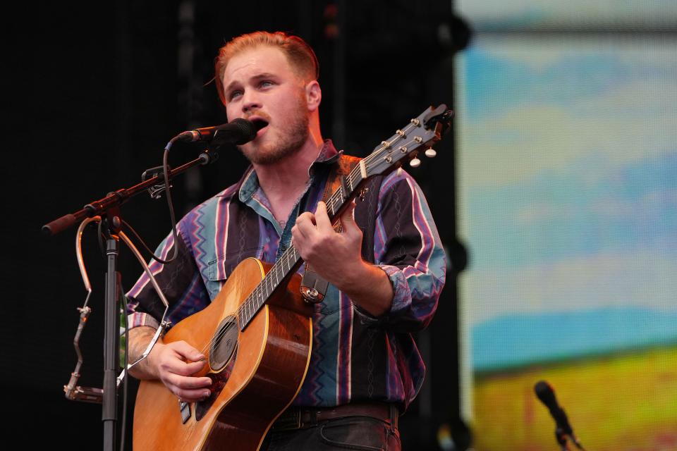 Zach Bryan performs at Austin City Limits Music Festival Friday, Oct. 7, 2022, in Austin. Bryan is schedule to appear on Aug. 5, 2023, as part of the Hinterland Music Festival.