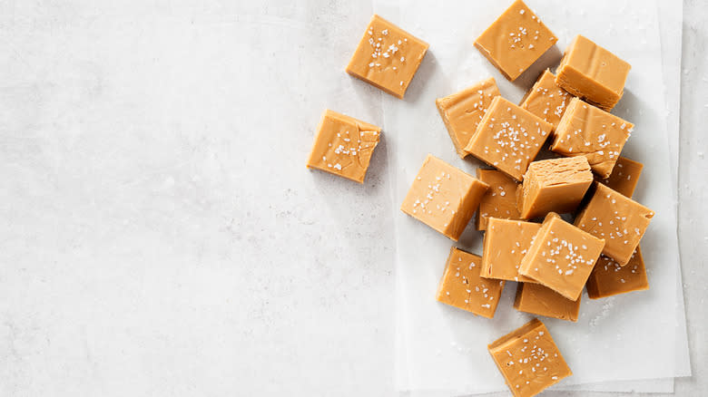 Peanut butter fudge with salt