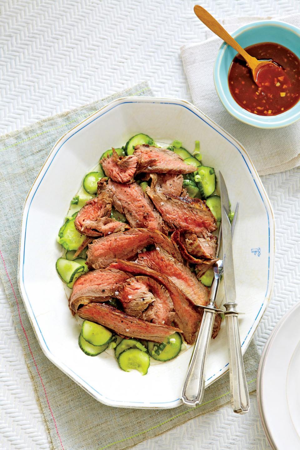 Flank Steak and Cucumber Salad