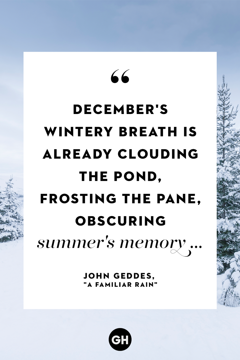 John Geddes, "A Familiar Rain"