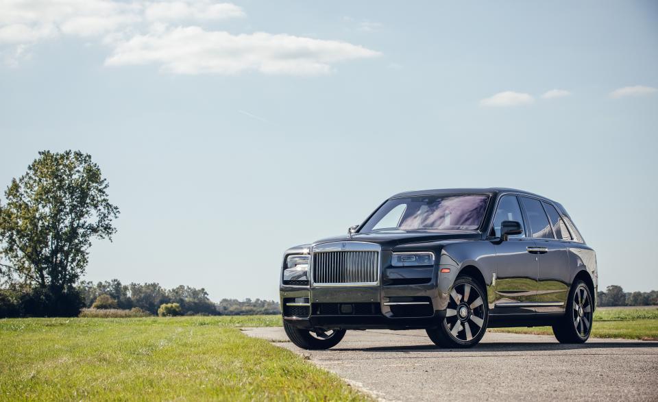 <p>The 2019 Rolls-Royce Cullinan has many of the cues that make a Rolls-Royce a Rolls-Royce, including the classic upright grille, the Spirit of Ecstasy hood ornament, and doors that open in an unexpected way. Read the full story <a href="https://www.caranddriver.com/photos/g29622365/2019-rolls-royce-cullinan-by-the-numbers/" rel="nofollow noopener" target="_blank" data-ylk="slk:here;elm:context_link;itc:0;sec:content-canvas" class="link ">here</a>.</p>