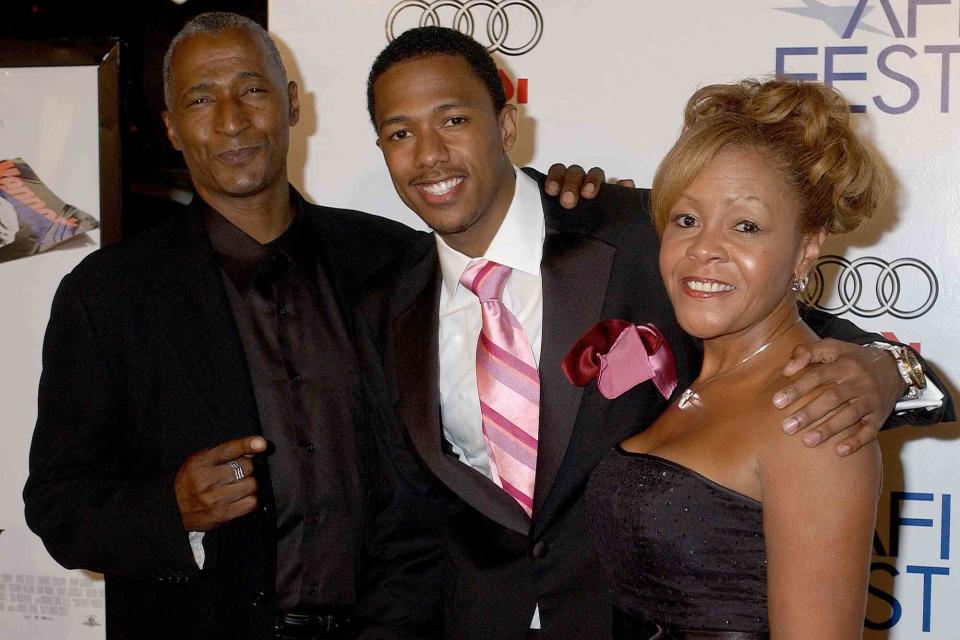 <p>Gregg DeGuire/WireImage</p> Nick Cannon and his parents during AFI Fest 2006 Black Tie Opening Night Gala.