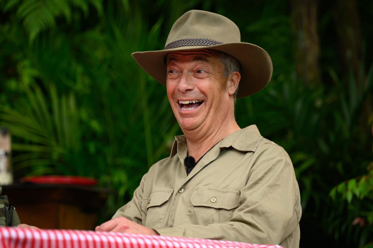 I'm A Celebrity's Nigel Farage shocked Josie Gibson when he went naked in the shower (ITV)