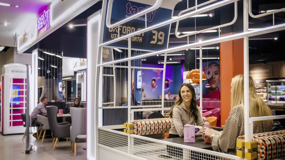 Greggs café, Tasty by Greggs, inside Primark's Oxford Street store in London in October 2022. - John Nguyen/Press Association/AP