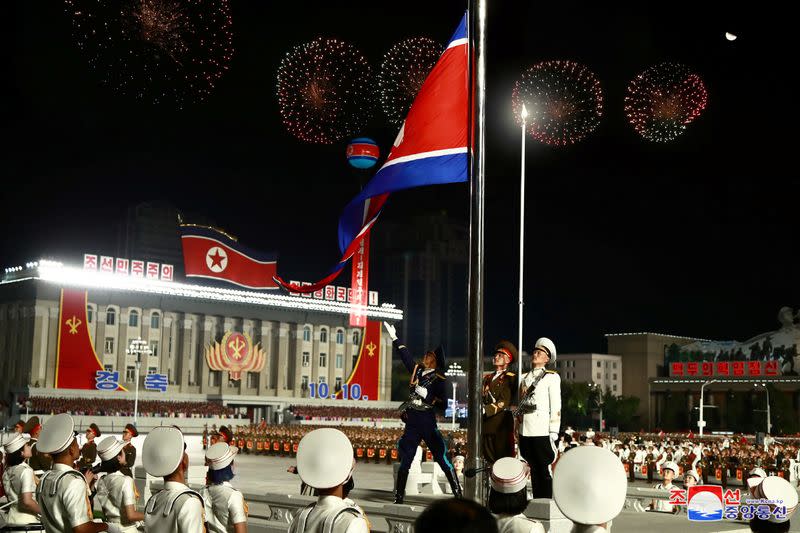 Parade to mark the 75th anniversary of the founding of the ruling Workers' Party of Korea