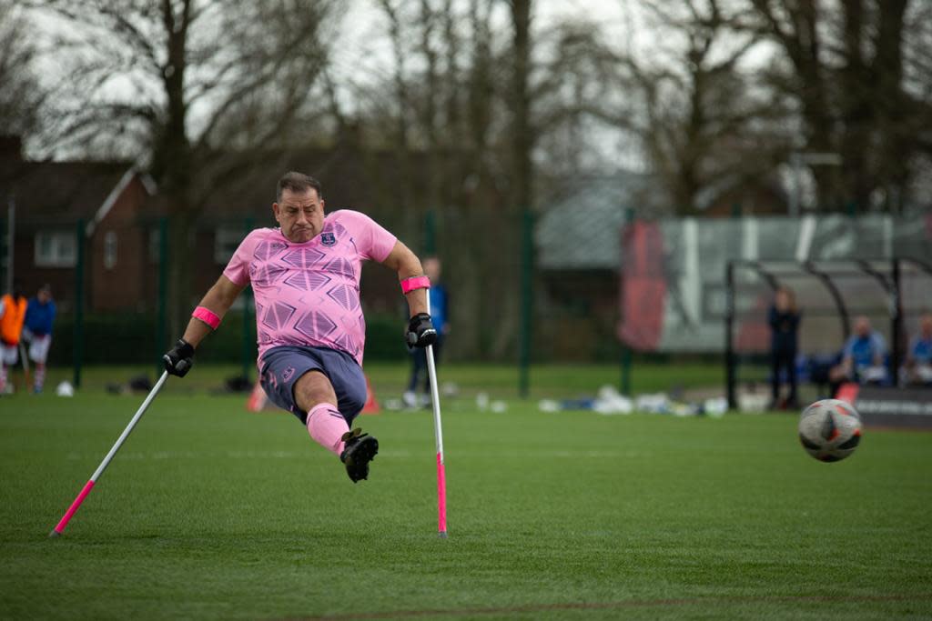 Everton’s Steve Johnson is a former world amputee footballer of the year and has played at three World Cups (Everton Handout/PA)