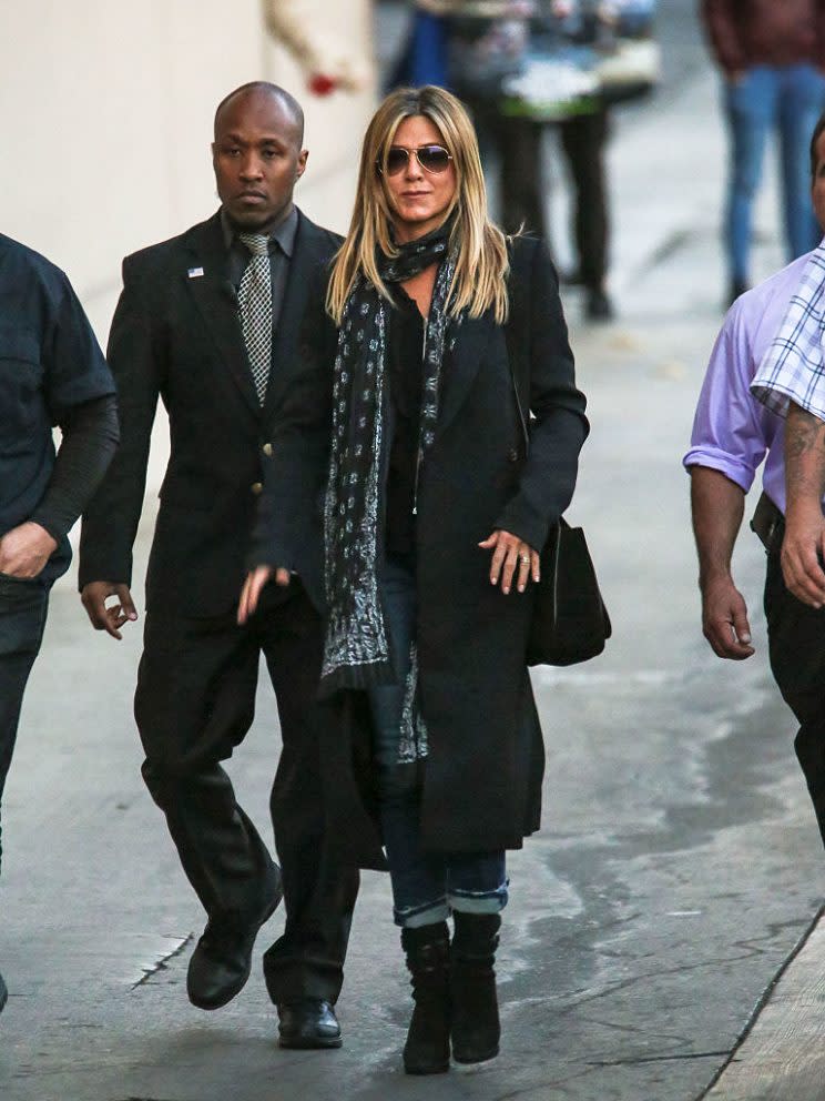 Aniston arriving at 