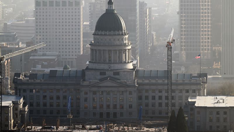 The Capitol as an inversion settles in along the Wasatch Front in Salt Lake City on Nov. 28, 2023. The Utah Legislature will open its general session next week.