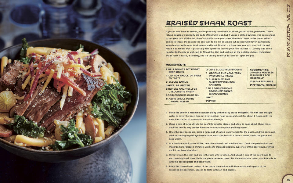 Braised Shaak Roast is the 'Star Wars' equivalent of pot roast, taken up a notch. (Photo courtesy of Insight Editions)