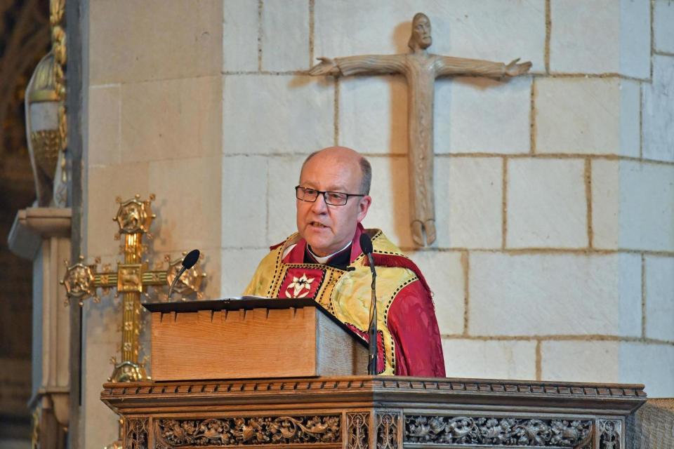 File image of Dean of Southwark Andrew Nunn speaking during a service to mark one year since the London Bridge terror attack in 20170 (PA)