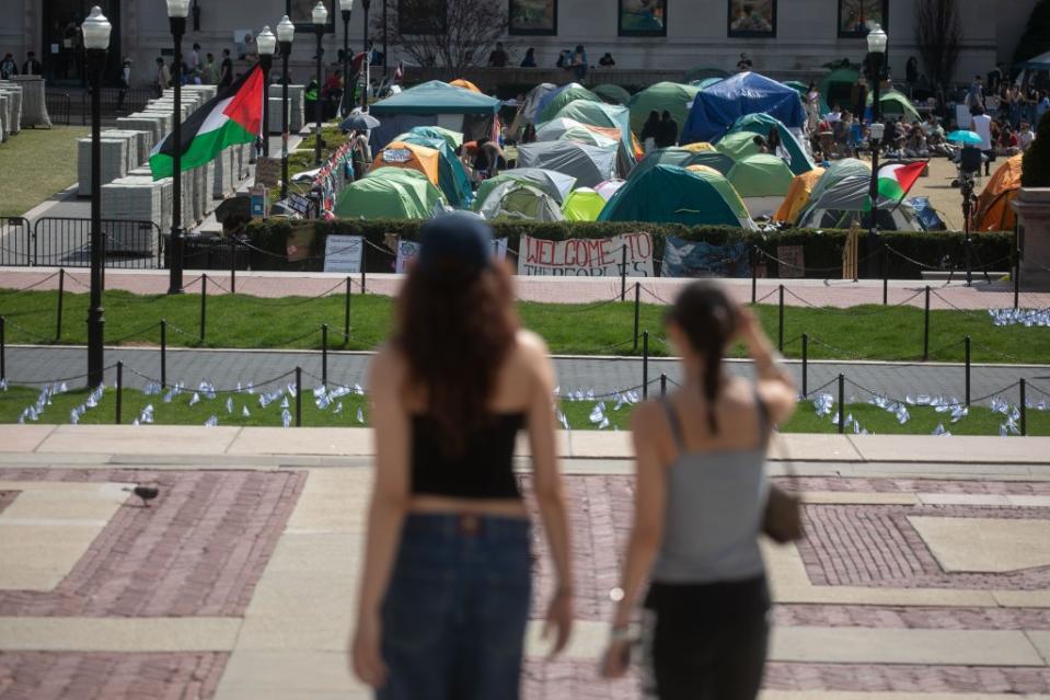 The protesters are demanding their school divest from Israel and grant amnesty to the student demonstrators. Michael Nagle