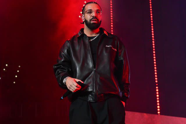 <p>Prince Williams/Wireimage</p> Drake performs in Atlanta in December 2022