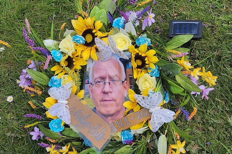 Melvyn Cole's family have laid a tribute to Melvyn outside the Torr Works quarry -Credit:Family handout