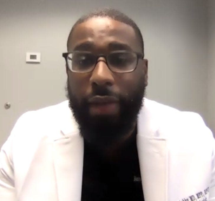 Dr. Bernard Ashby, Miami cardiologist and state leader for the Committee to Protect Health Care, speaks during Wednesday's online conference call with news media.