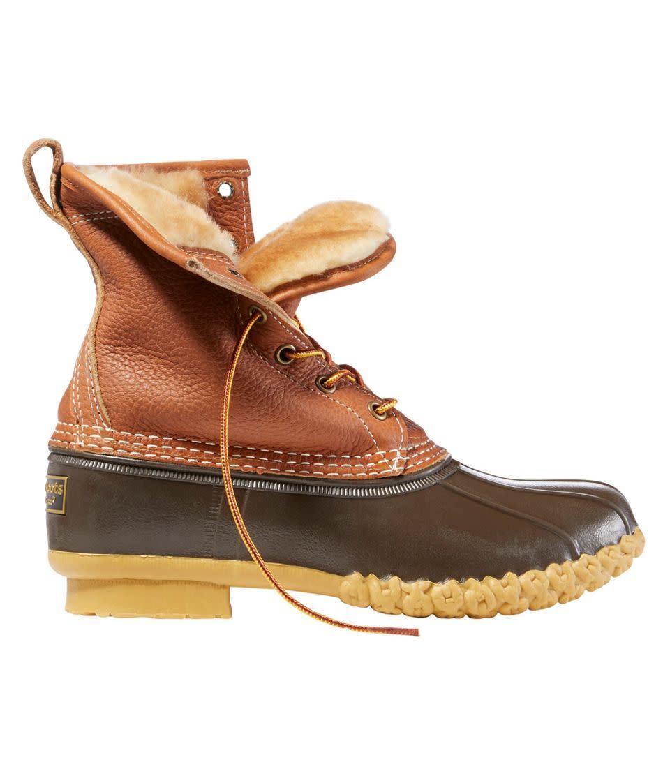 17) Shearling-Lined Bean Boots