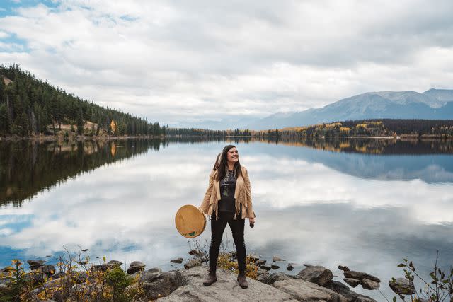 <p>Roam Creative/Courtesy of Indigenous Tourism Alberta</p> Matricia Bauer of the Alberta company Warrior Women.