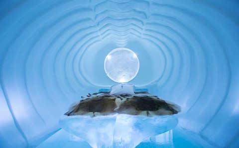 Snuggle down in a suite at the Icehotel