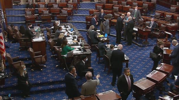 PHOTO: In this screen grab taken from video, the Senate votes to raise the debt ceiling, on Oct. 7, 2021, in Washington, D.C. (ABC News)