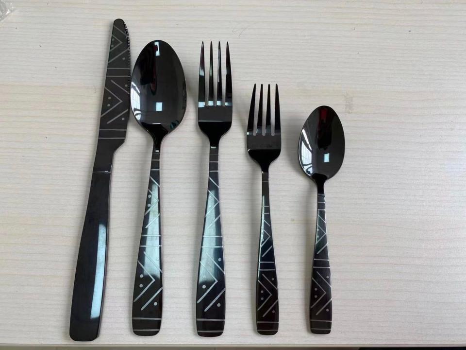 21) Regal Black Stainless Steel Flatware