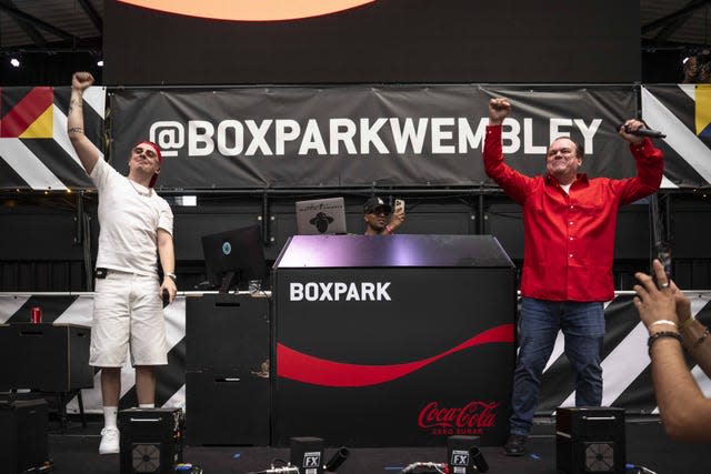 Aitch and Shaun Williamson Coca-Cola Zero Sugar stage at BOXPARK