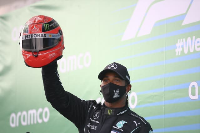 Hamilton claimed the 91st win of his career at the Nurburgring in Germany