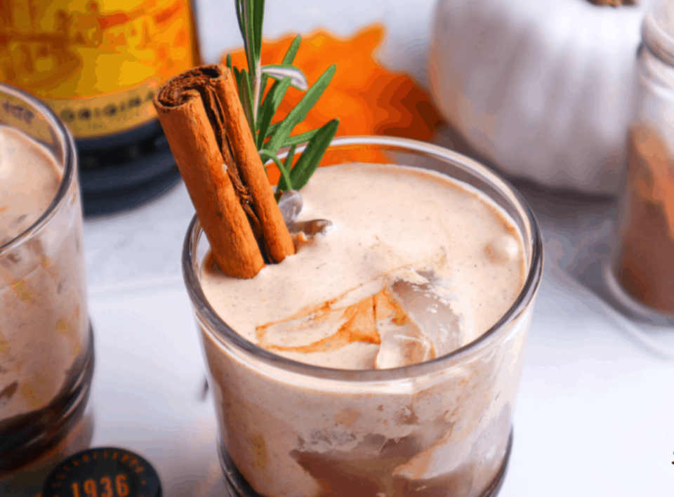 <p>The Country Cook</p><p>What would happen if a White Russian smashed into a pumpkin. </p><p><strong>Get the recipe: <a href="https://www.thecountrycook.net/pumpkin-spice-white-russian/" rel="nofollow noopener" target="_blank" data-ylk="slk:Pumpkin Spice White Russian;elm:context_link;itc:0;sec:content-canvas" class="link ">Pumpkin Spice White Russian</a></strong></p>