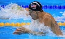 2016 Rio Olympics - Swimming - Final - Men's 200m Individual Medley Final - Olympic Aquatics Stadium - Rio de Janeiro, Brazil - 11/08/2016. Michael Phelps (USA) of USA competes on the way to winning the gold medal. REUTERS/Dominic Ebenbichler