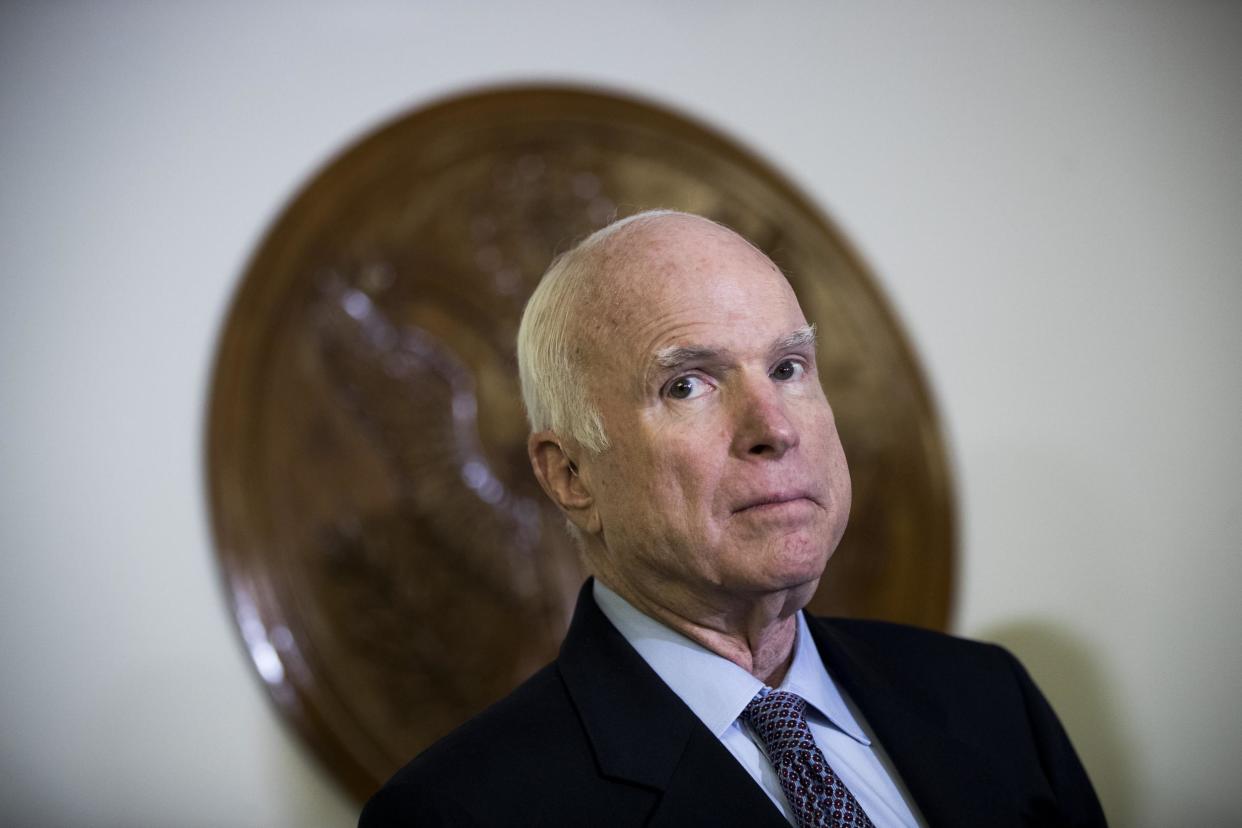 John McCain has become a critical conservative voice against President Donald Trump in the US Senate: Getty