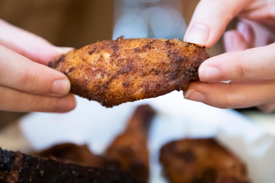 The jumbo smoked chicken wings at Road Hawg Barbecue in Dillsburg are one of the top sellers.