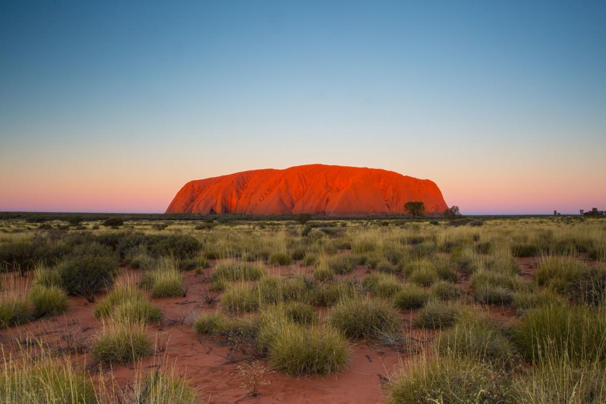 uluru at sunset