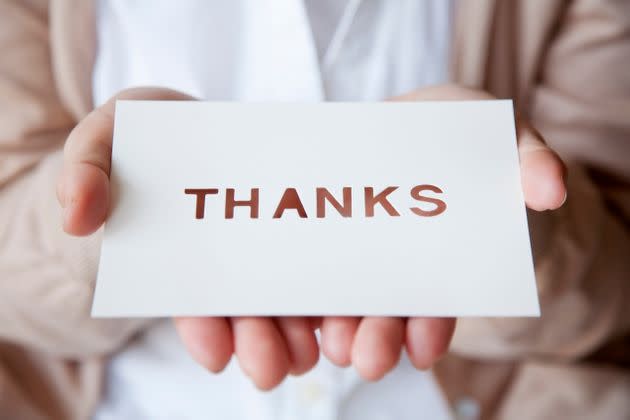Here's what to do if you weren't able to send out those thank-yous as quickly as you would have liked. (Photo: Kohei Hara via Getty Images)