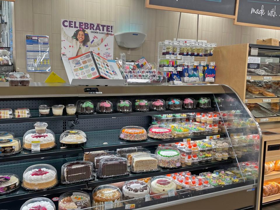 supermarket cake display