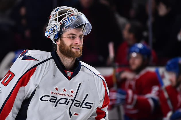 MONTREAL, QC – FEBRUARY 04: Braden Holtby #70 of the Washington Capitals skates towards his net during the NHL game against the Montreal Canadiens at the Bell Centre on February 4, 2017 in Montreal, Quebec, Canada. The Washington Capitals defeated the Montreal Canadiens 3-2. (Photo by Minas Panagiotakis/Getty Images)