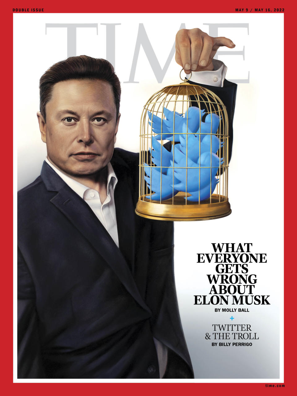 La portada de Time sobre la compra de Twitter por parte de Elon Musk. (Foto: Time).