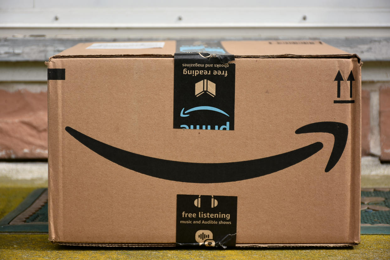 Prime Day HAGERSTOWN, MD, USA - MAY 5, 2017: Image of an Amazon packages. Amazon is an online company and is the largest retailer in the world.