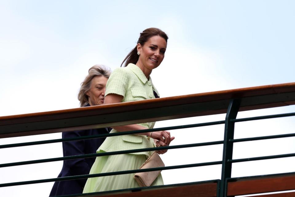 The Princess of Wales arriving on day 13 of the 2023 Wimbledon Championships (Steven Paston/PA) (PA Wire)